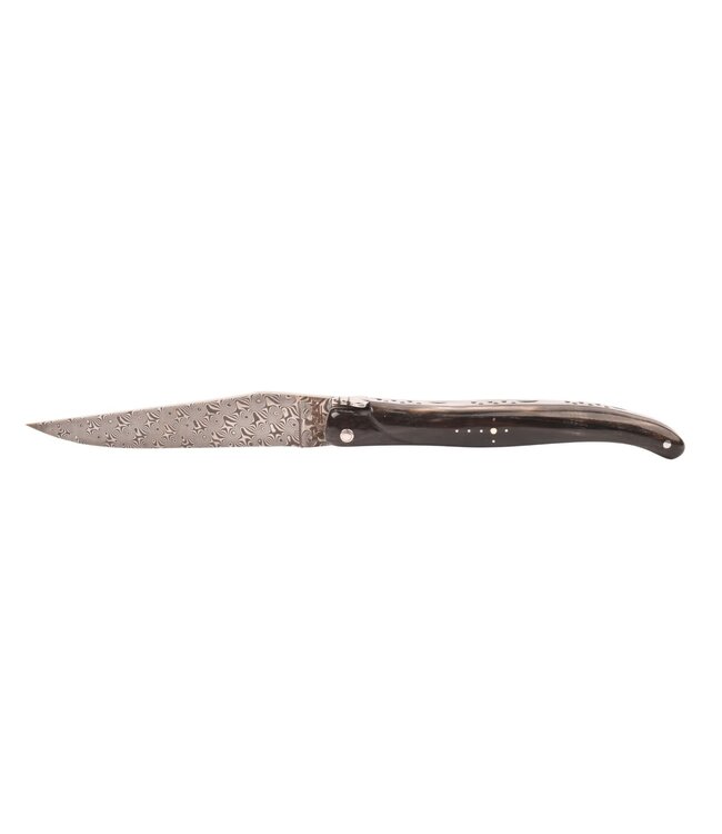 Laguiole en Aubrac 12cm buffelhoorn - damast - plein manche