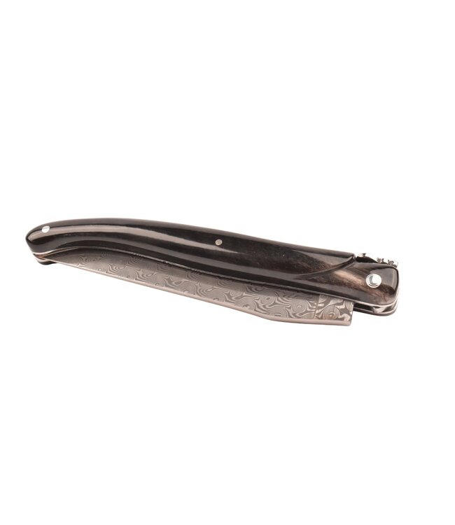 Laguiole en Aubrac 12cm buffelhoorn - damast - plein manche