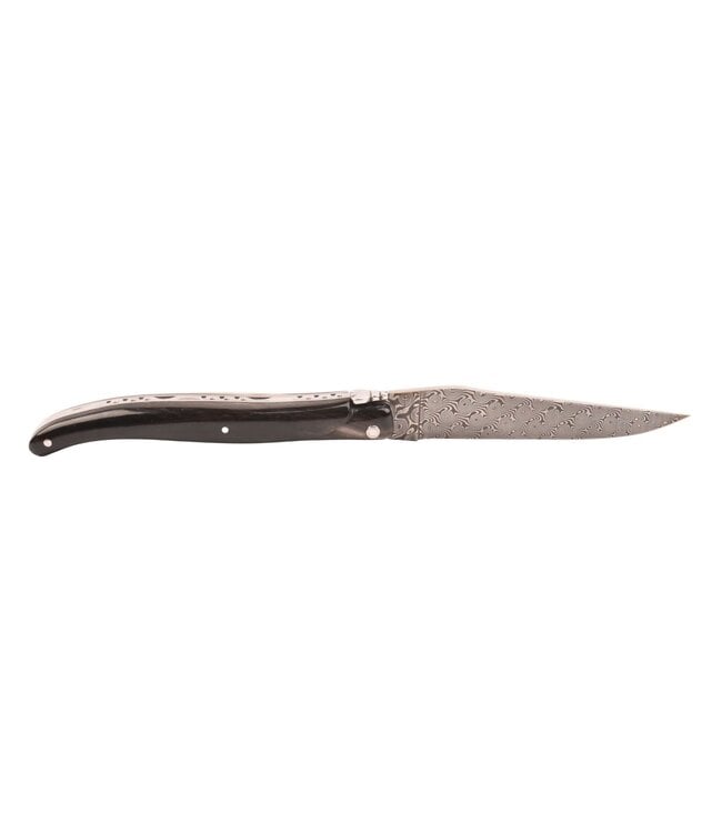 Laguiole en Aubrac 12cm buffelhoorn - damast - plein manche