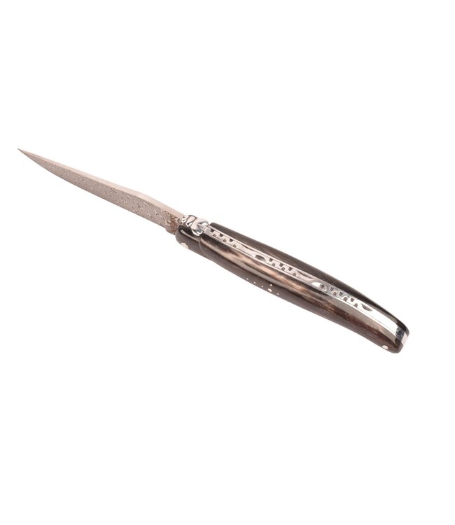 Laguiole en Aubrac 12cm buffelhoorn - damast - plein manche
