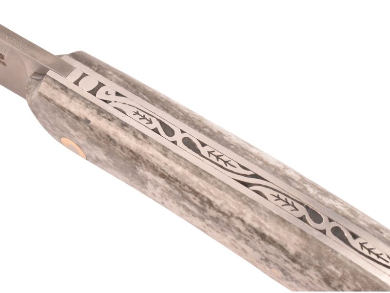 Saint Amans des Côts 12cm os teinté - damast carbone