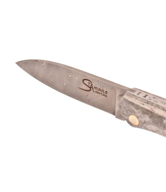 Saint Amans des Côts 12cm os teinté - damast carbone