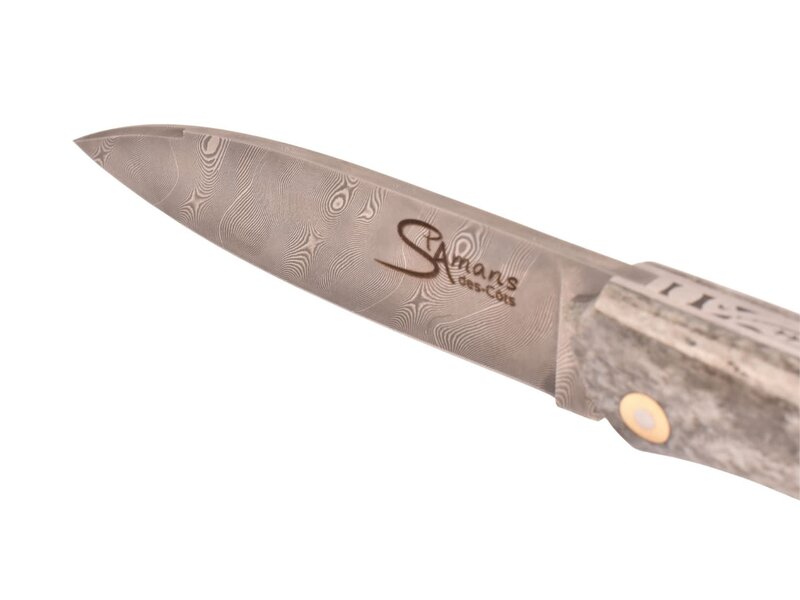 Saint Amans des Côts 12cm os teinté - damast carbone