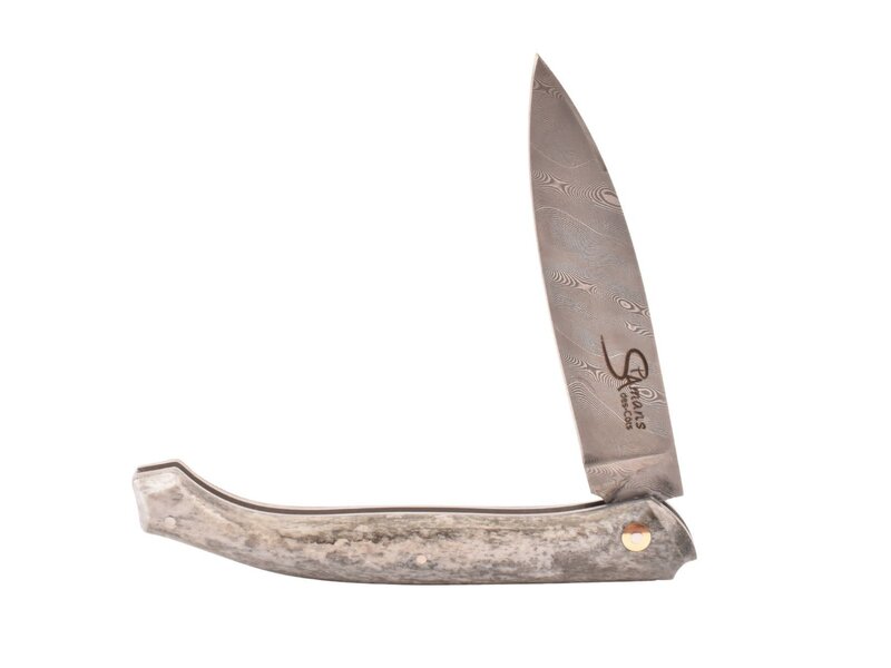 Saint Amans des Côts 12cm os teinté - damast carbone