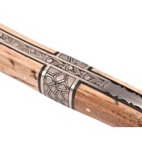 Laguiole en Aubrac Belle pièce 2025/1 - 12cm croute d' ivoire de mammouth - damast balbach - plein manche