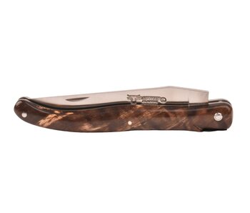 Laguiole en Aubrac Belle pièce 2025/4 - 12cm fourche de peuplier claire - plein manche