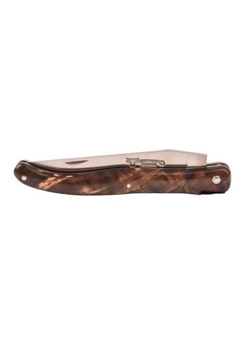 Laguiole en Aubrac Belle pièce 2025/4 - 12cm fourche de peuplier claire - plein manche