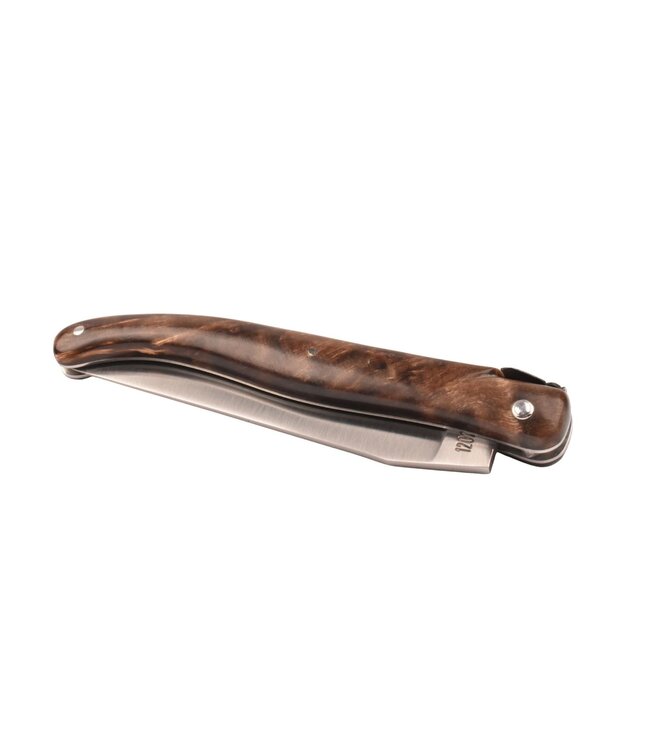 Laguiole en Aubrac Belle pièce - 12cm populierenwortelknol - plein manche