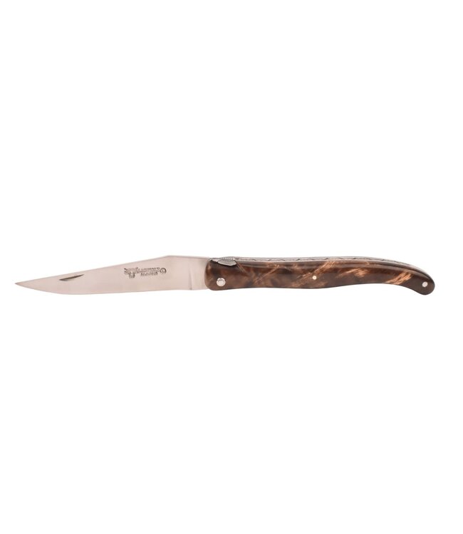 Laguiole en Aubrac Belle pièce - 12cm populierenwortelknol - plein manche