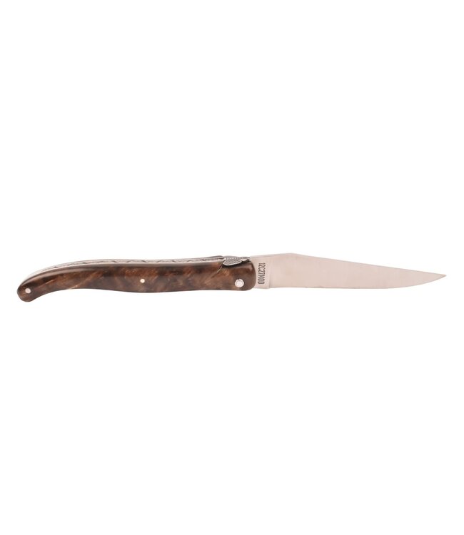 Laguiole en Aubrac Belle pièce - 12cm populierenwortelknol - plein manche