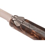 Laguiole en Aubrac Belle pièce 2025/4 - 12cm fourche de peuplier claire - plein manche