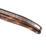 Laguiole en Aubrac Belle pièce 2025/4 - 12cm fourche de peuplier claire - plein manche