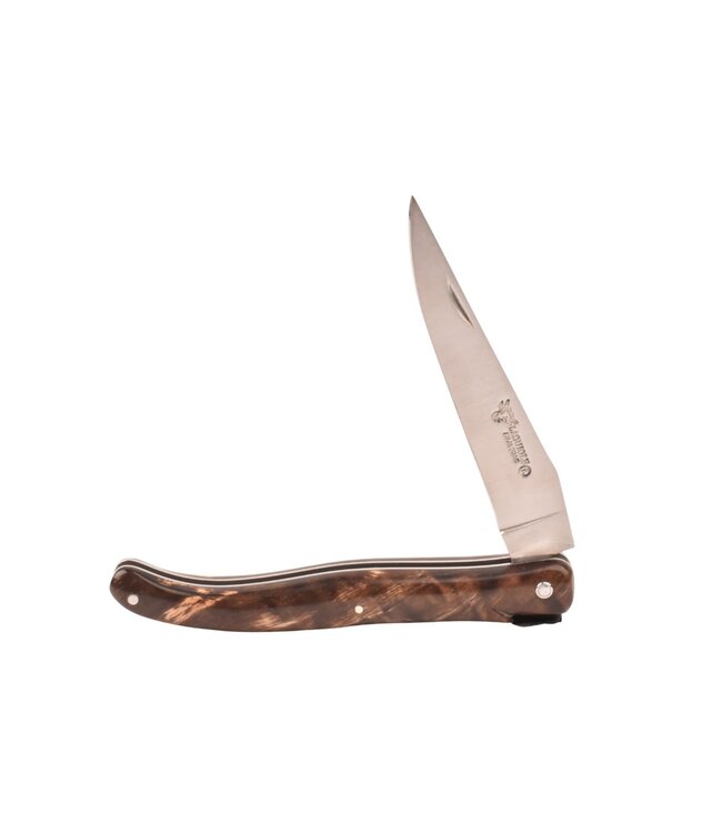 Laguiole en Aubrac Belle pièce - 12cm fourche de peuplier claire - plein manche