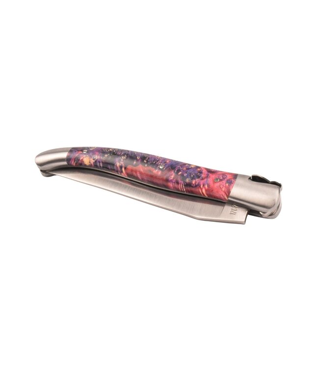 Laguiole en Aubrac Belle pièce - 12cm loupe de sureau rose