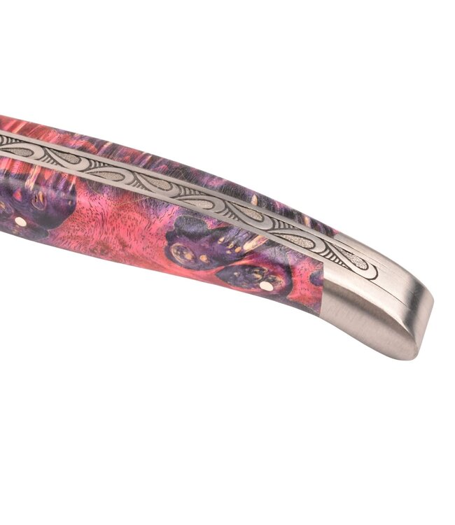 Laguiole en Aubrac Belle pièce - 12cm loupe de sureau rose