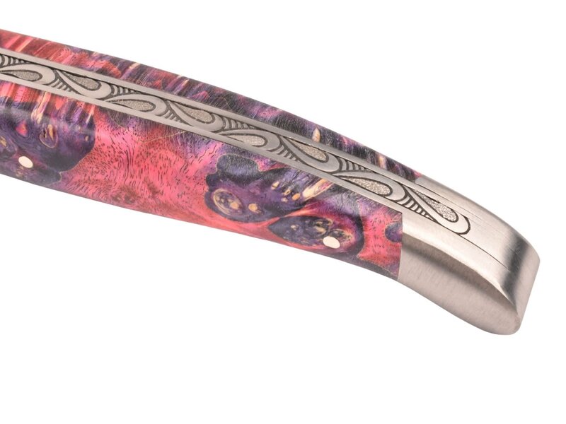 Laguiole en Aubrac Belle pièce 2025/8 - 12cm loupe de sureau rose