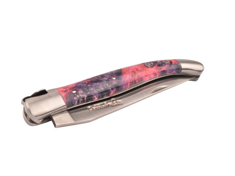 Laguiole en Aubrac Belle pièce 2025/8 - 12cm loupe de sureau rose