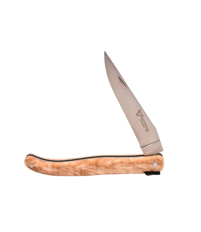 Laguiole en Aubrac Belle pièce 2025/9 - 12cm fourche de peuplier - plein manche