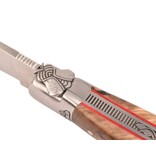 Laguiole en Aubrac Belle pièce 2025/10 - 12cm fourche de peuplier - rode plaatjes