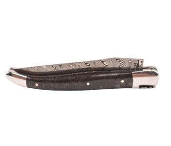 Laguiole en Aubrac Belle pièce 2025/12 - 12cm os de mammouth - damast balbach - double platines