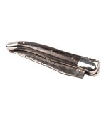 Laguiole en Aubrac Belle pièce 2025/12 - 12cm os de mammouth - damast balbach - double platines