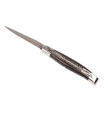 Laguiole en Aubrac Belle pièce 2025/12 - 12cm os de mammouth - damast balbach - double platines