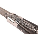 Laguiole en Aubrac Belle pièce 2025/12 - 12cm os de mammouth - damast balbach - double platines