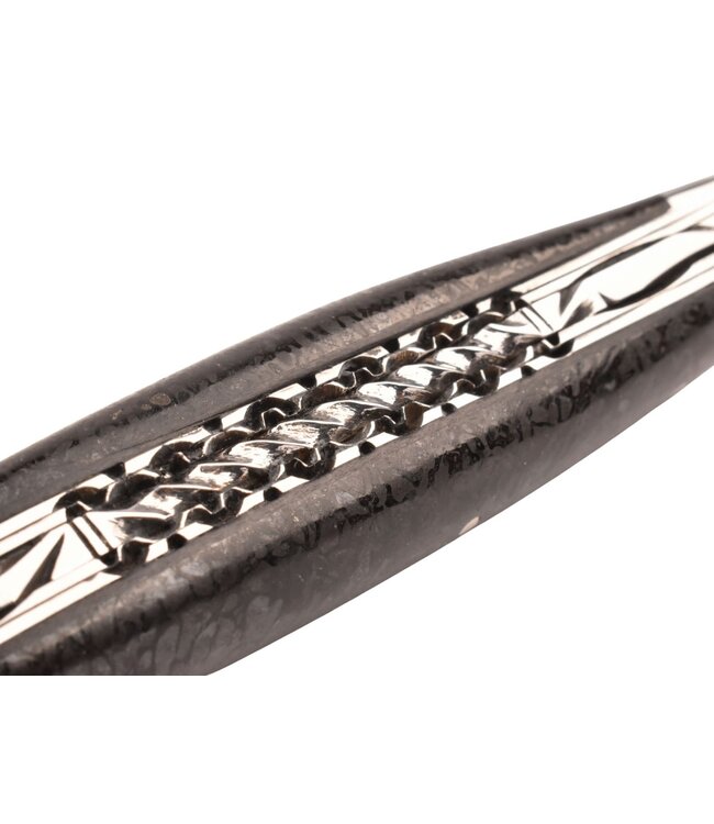 Laguiole en Aubrac Belle pièce 2025/12 - 12cm os de mammouth - damast balbach - double platines