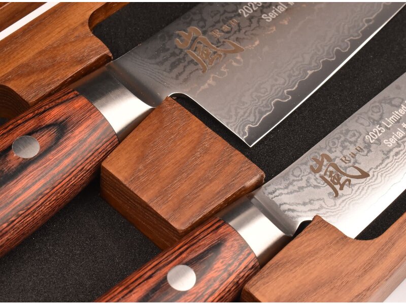 Yaxell Ran Japanse messenset - Limited Edition - mahoniehout