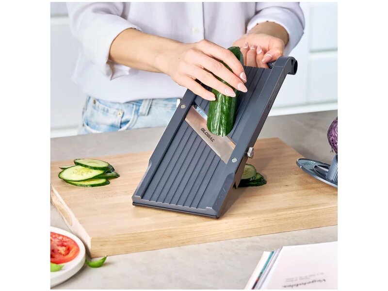 Global GSL-95 mandoline - 95mm breed met 3 messen