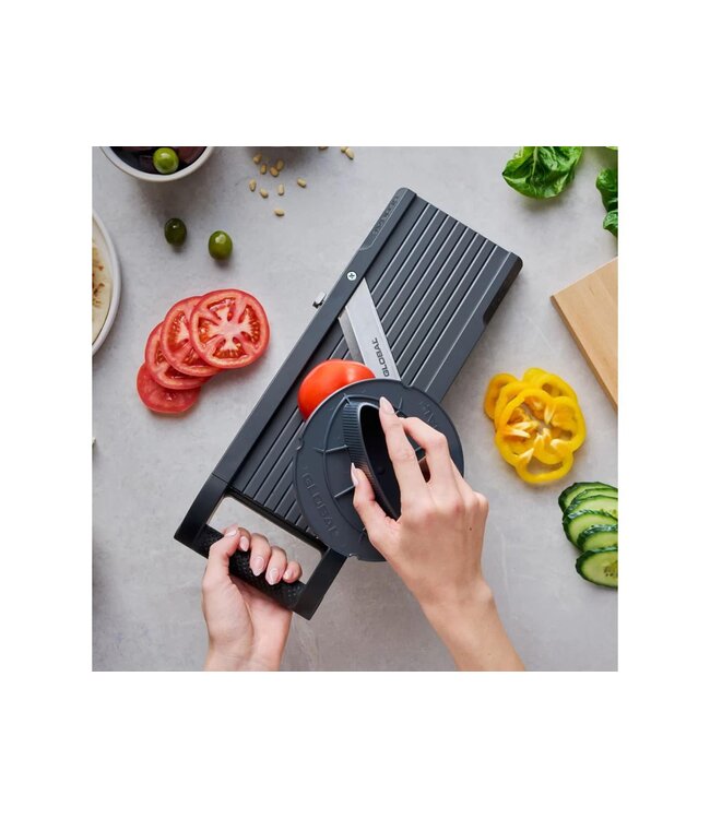 Global GSL-95 mandoline - 95mm breed met 3 messen