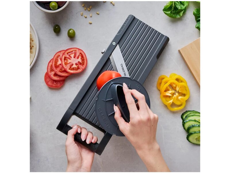 Global GSL-95 mandoline - 95mm breed met 3 messen