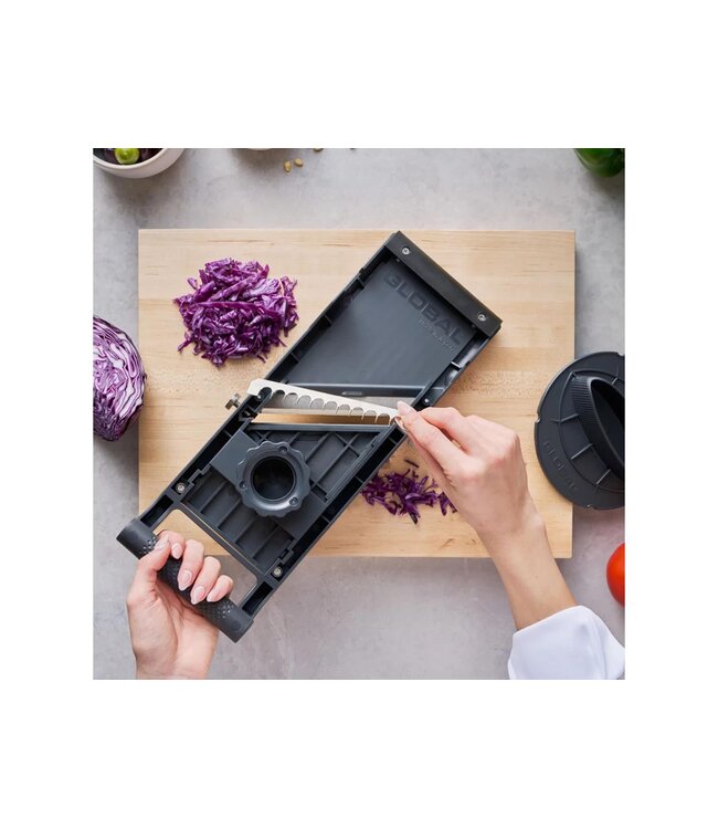 Global GSL-95 mandoline - 95mm breed met 3 messen