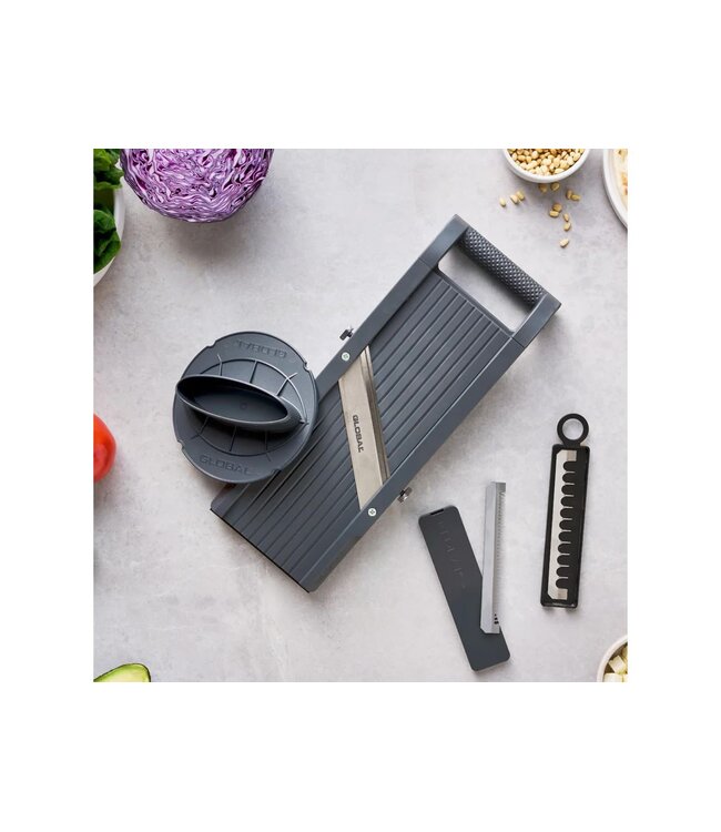 Global GSL-95 mandoline - 95mm breed met 3 messen