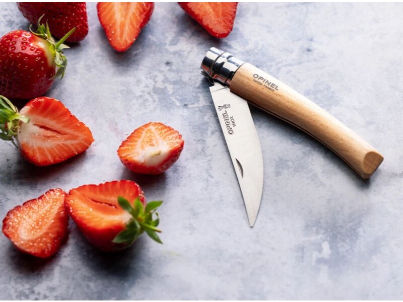 Opinel N°08 effilé met heft in beuk