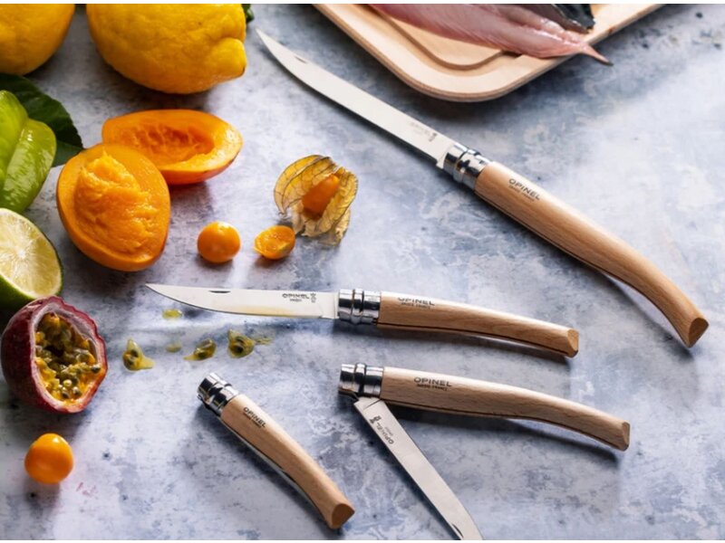 Opinel N°08 effilé met heft in beuk