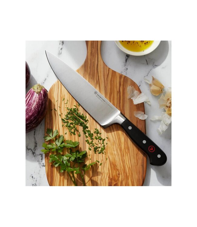 Wusthof promo Classic koksmes 20cm met gratis messenblok beukenhout