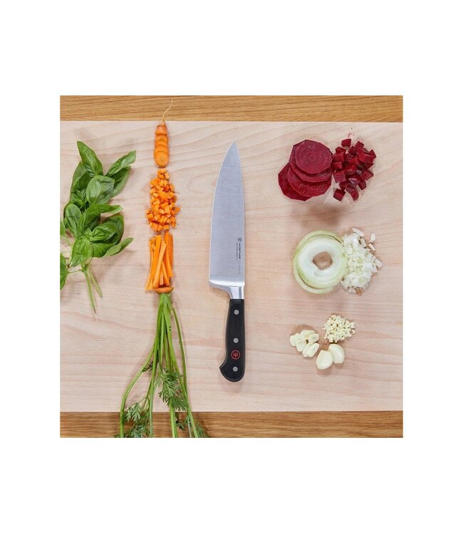 Wusthof promo Classic koksmes 20cm met gratis messenblok beukenhout