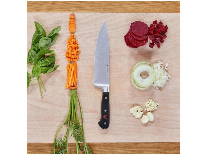 Wusthof promo Classic koksmes 20cm met gratis messenblok beukenhout