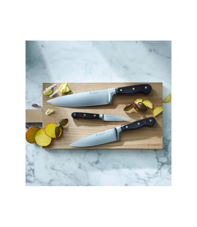 Wusthof promo Classic koksmes 20cm met gratis messenblok beukenhout