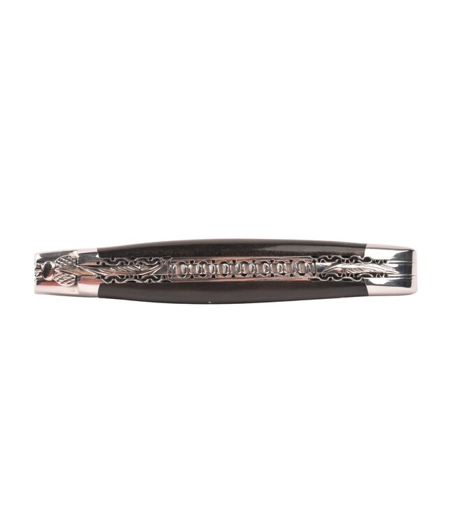 Laguiole en Aubrac 12cm ebbenhout - double platines - glanzend