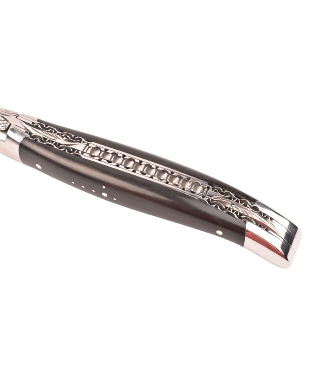 Laguiole en Aubrac 12cm ebbenhout - double platines - glanzend