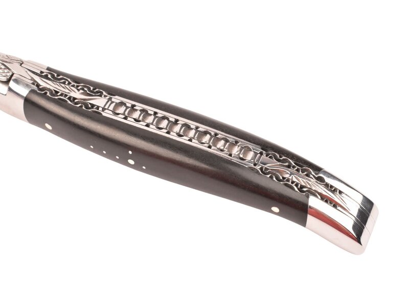 Laguiole en Aubrac 12cm ebben- double platines - glanzend