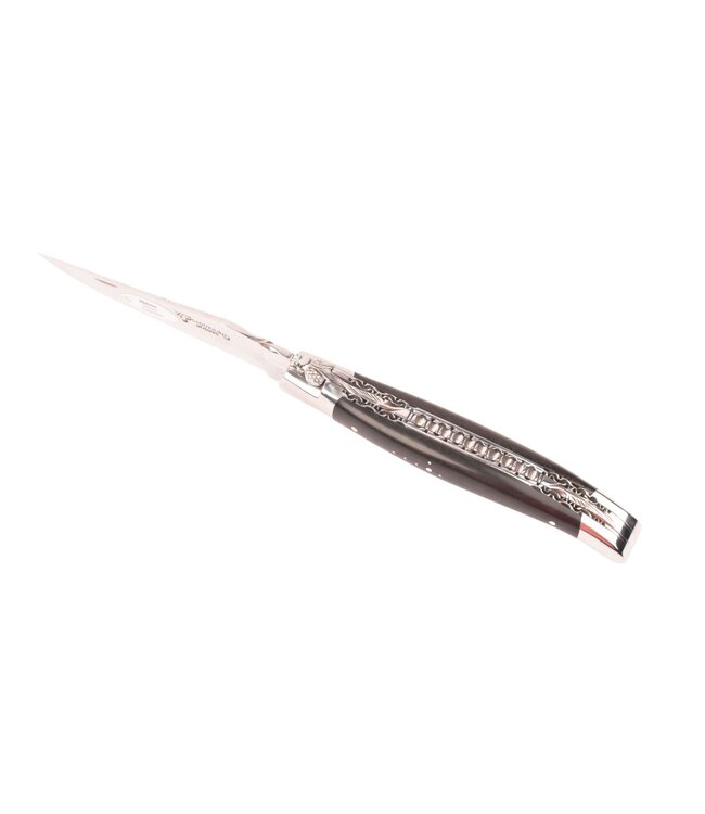 Laguiole en Aubrac 12cm ebbenhout - double platines - glanzend