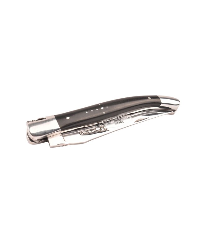 Laguiole en Aubrac 12cm ebbenhout - double platines - glanzend