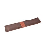 De Messenwinkel bruin lederen messenhoes en beschermer voor één mes van 20cm