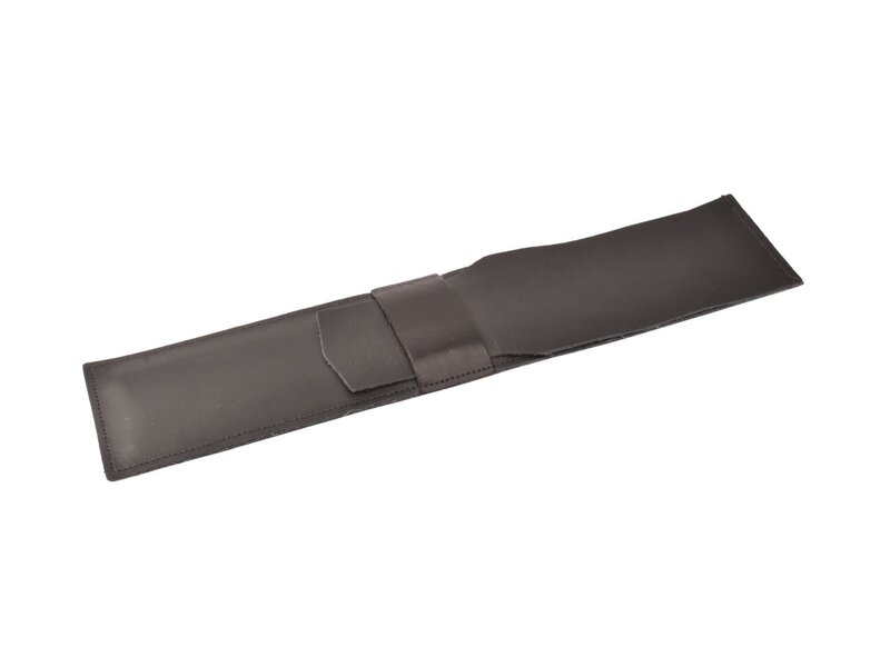 De Messenwinkel zwart lederen messenhoes en beschermer voor één mes van 20cm