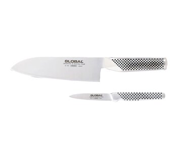 Global G-4615 messenset 2-delig - G-46 santoku 18cm en GSF-15 officemes 8cm