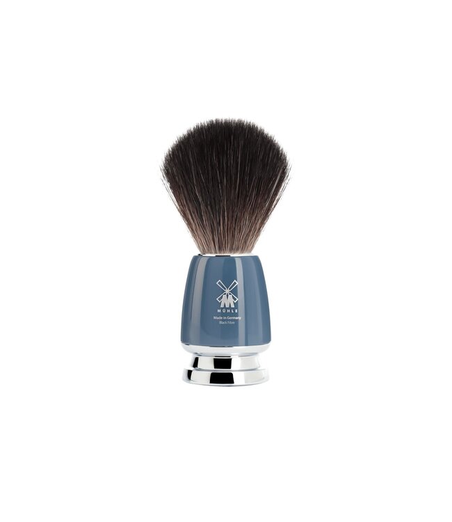 Muhle Rytmo scheerset in blauw edelhars - zeepbakje - Gillette® Fusion5™ - kwast black fibre