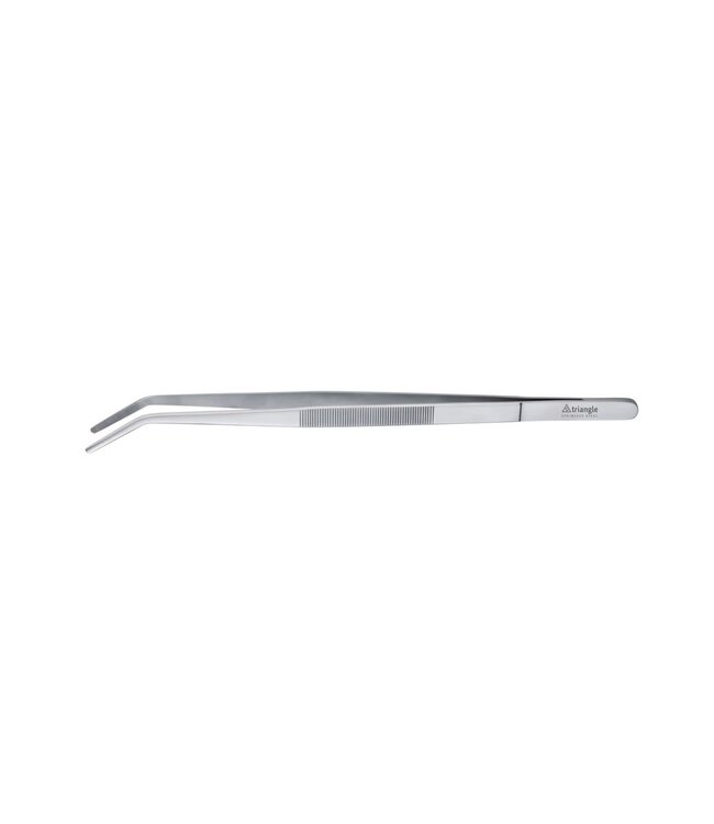 Triangle pincet met gebogen punt rvs - 15cm